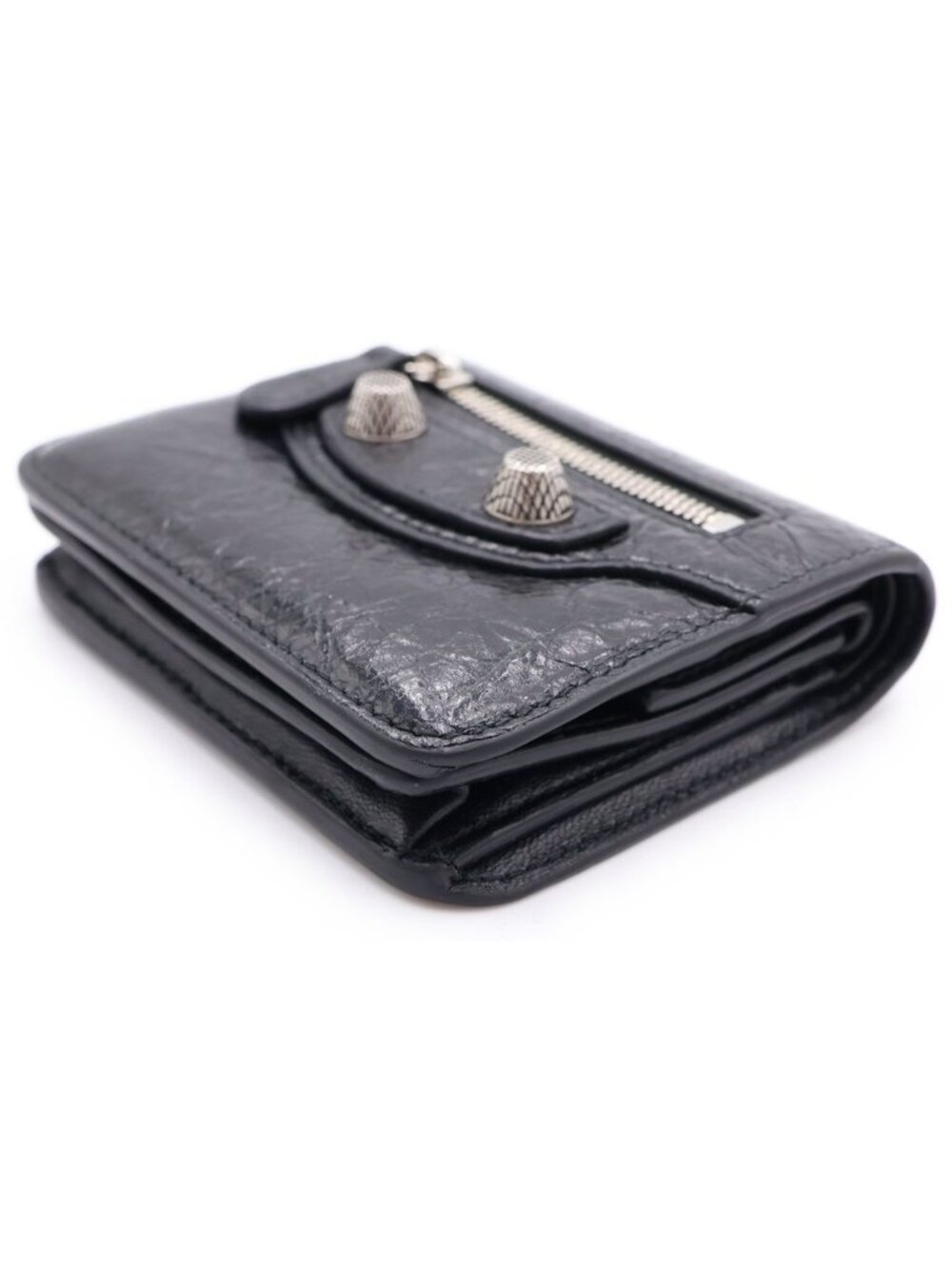 Balenciaga Cagole Square Fold Wallet Black - Picture 5 of 6